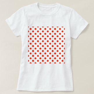 T-shirts Bolinhas grandes - vermelho brilhante no branco