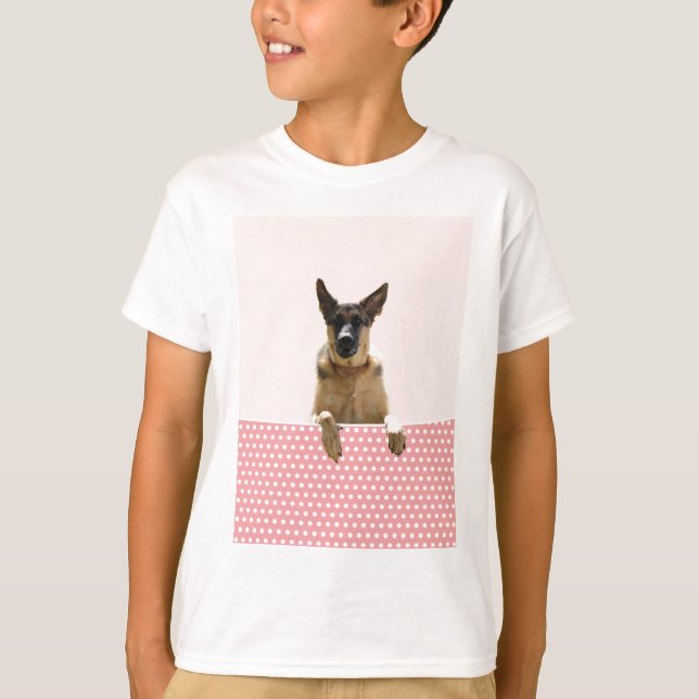 T-shirts Bolinhas Rosa german shepherd (Frente)