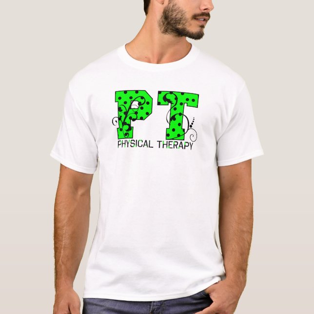 T-shirts bolinhas verdes e pretas da pinta (Frente)