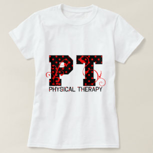 T-shirts bolinhas vermelhas pretas da pinta