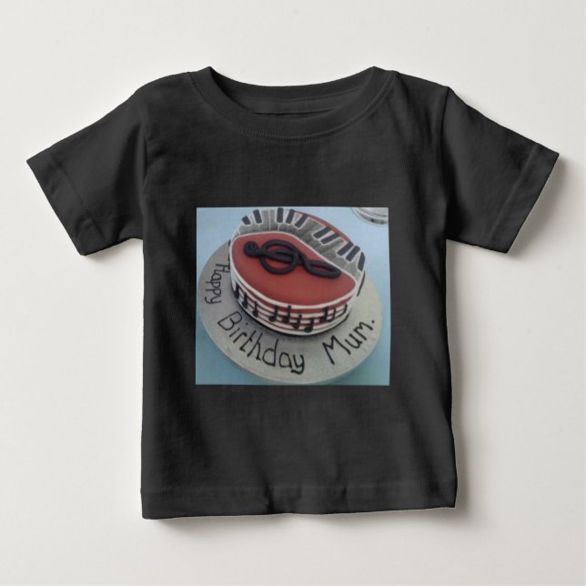 T-shirts Bolo de aniversário da mamãe (Frente)