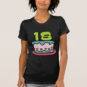 T-shirts Bolo de aniversário de 18 anos