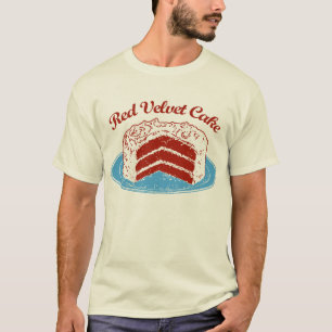 T-shirts Bolo vermelho de veludo