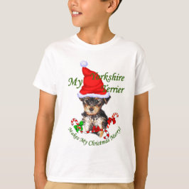 T-shirts Bolsas de Natal de Yorkshire Terrier