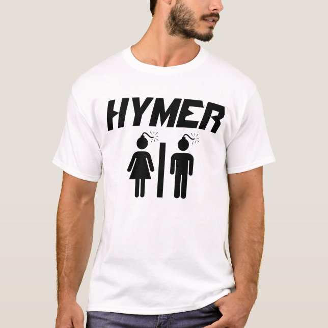 T-shirts Bomba do branco de Hymer (Frente)