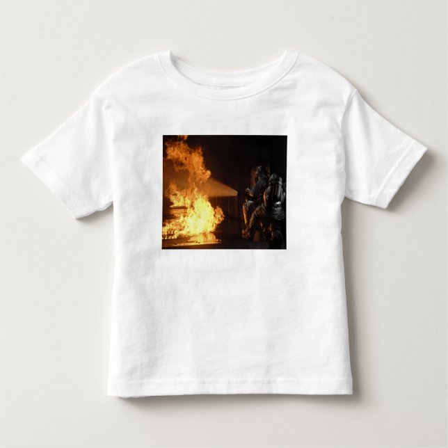 T-shirts Bombeiros extinguem uma pilha simulada (Frente)