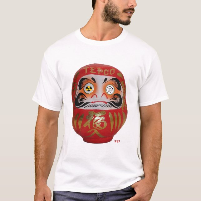T-shirts Boneca afortunada do Tepco Daruma (Frente)