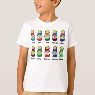 T-shirts Boneca do assentamento do russo (Matryoshka)