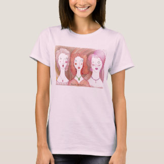 T-shirts Boneca Harried T das senhoras do trio