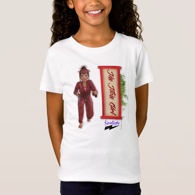 T-shirts Boneca T da menina de Scolletta "Jiu Jitsu" (Frente)