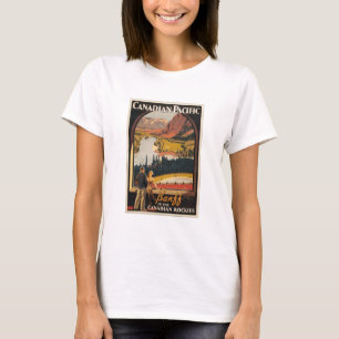 T-shirts Boneca T do poster de viagens de Montanhas
