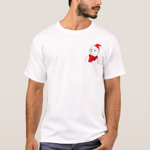 T-shirts Boneco de neve com um chapéu e um lenço