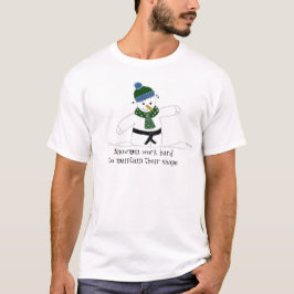 T-shirts Boneco de Neve de Artes Marciais com Dito