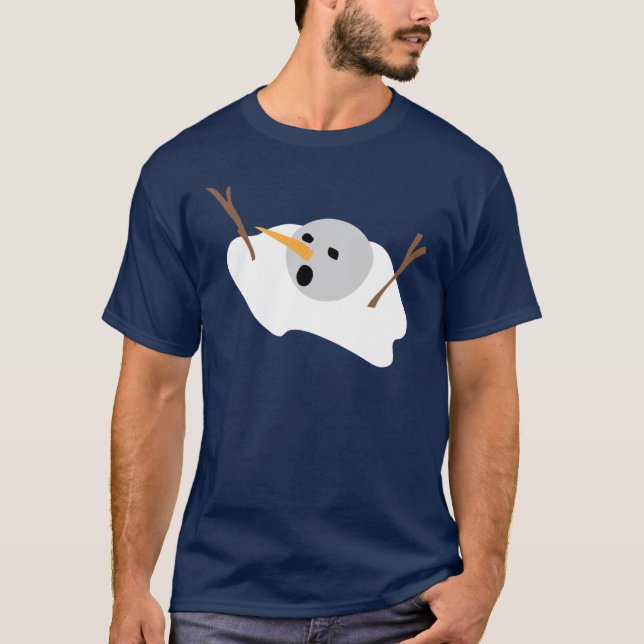 T-shirts Boneco de neve de derretimento (Frente)