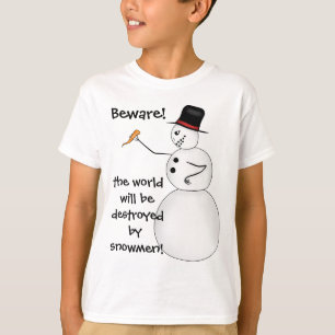 T-shirts Boneco de neve engraçado do Natal
