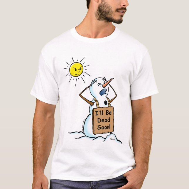 T-shirts boneco de neve inoperante (Frente)