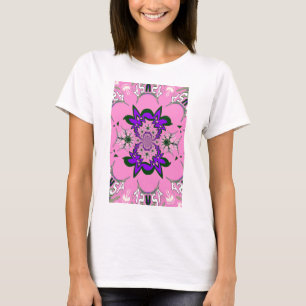 T-shirts Bonito bebê rosa, cor-de-rosa púrpura, motif