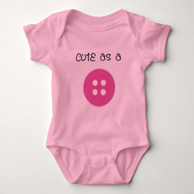 T-shirts Bonito como botão - Menina (Frente)