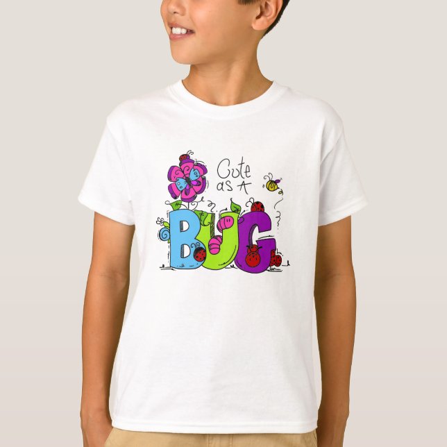 T-shirts Bonito como um inseto (Frente)