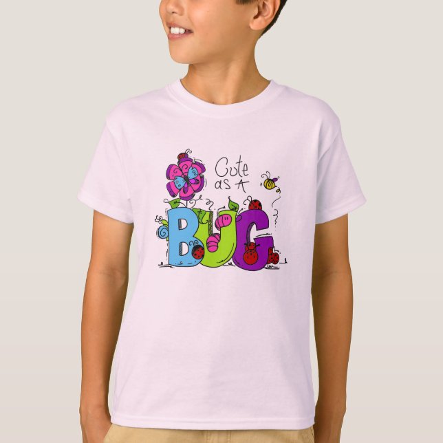 T-shirts Bonito como um inseto (Frente)