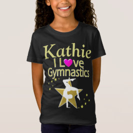 T-SHIRTS BONITO EU AMO GINÁSTICA PERSONALIZADA PARA CAMISEA