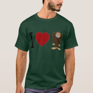T-shirts BONITO! EU AMO o design de <3 BIGFOOT - encontrar