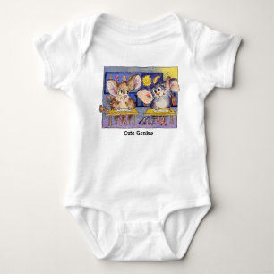 T-shirts Bonito gênio Cartoon Engraçado Bebê