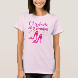 T-SHIRTS BONITO PINK 50º ANIVERSÁRIO RAINHA DO CALÇADO T CA