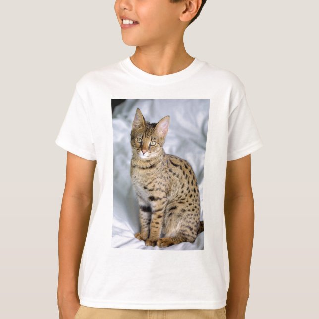 T-shirts Bonito Rosto de Gato Bengala (Frente)