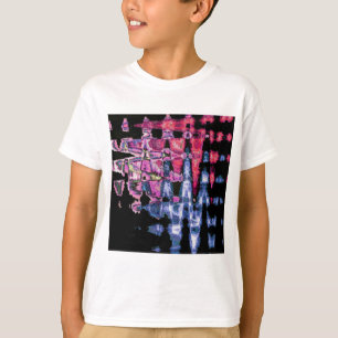 T-shirts Bonito roxo, Cinza de Cinza e Aquarela Preta