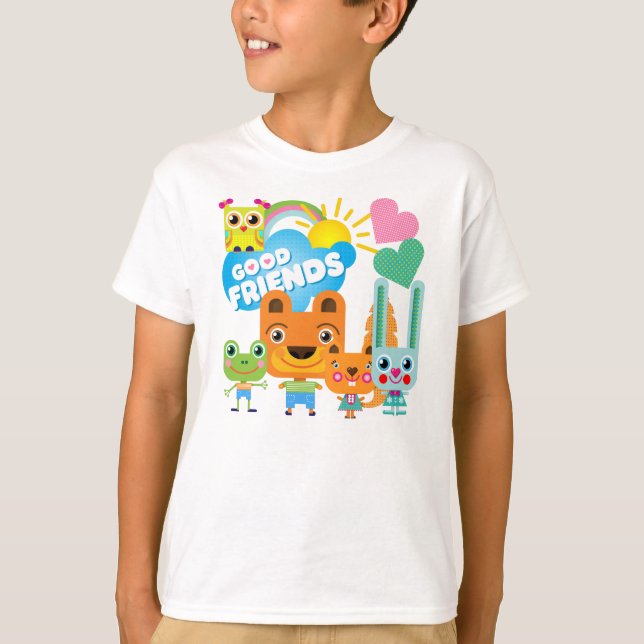 T-shirts Bons amigos dos animais (Frente)