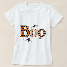 T-shirts BOO com o Halloween das Aranhas