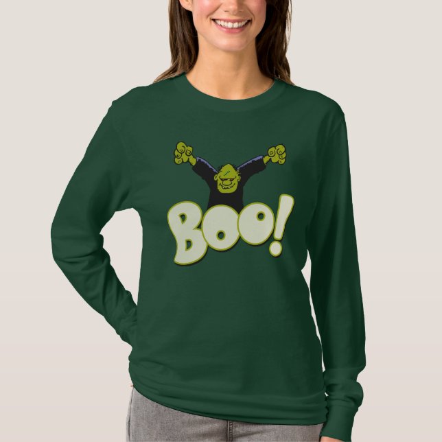 T-shirts BOO! Frankenstein Monster Halloween Scare (Frente)