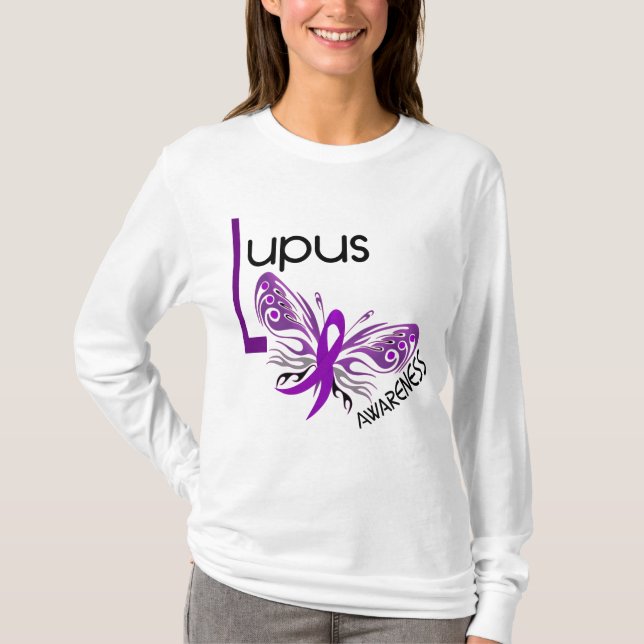 T-shirts BORBOLETA 3,1 do lúpus (Frente)