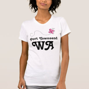 T-shirts Borboleta cor-de-rosa de Townsend Washington do