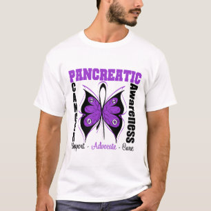 T-shirts Borboleta da consciência do câncer de pâncreas
