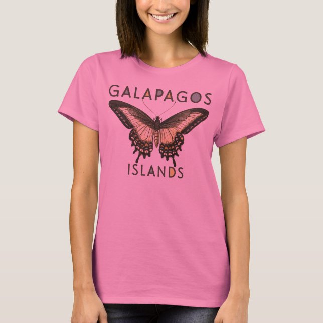 T-shirts Borboleta das Ilhas Galápagos (Frente)