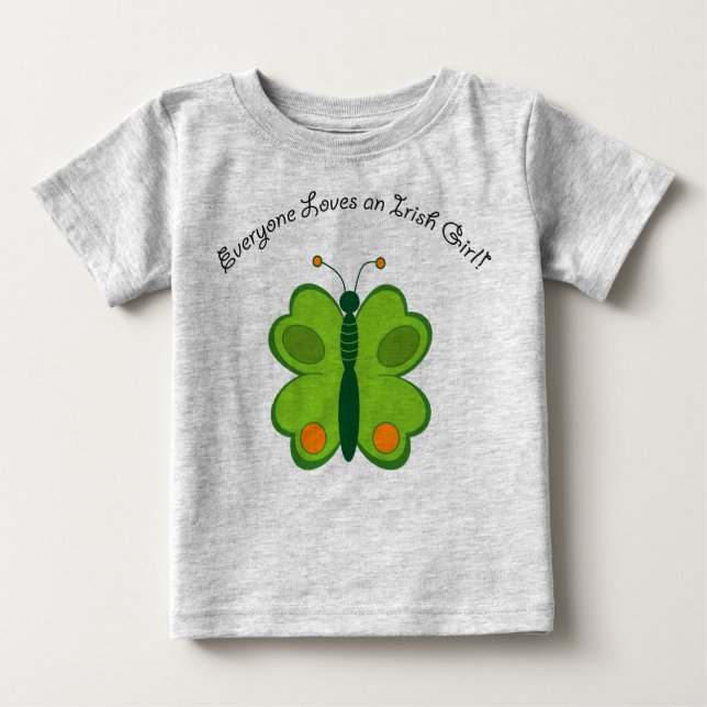 T-shirts borboleta irlandesa sortuda (Frente)