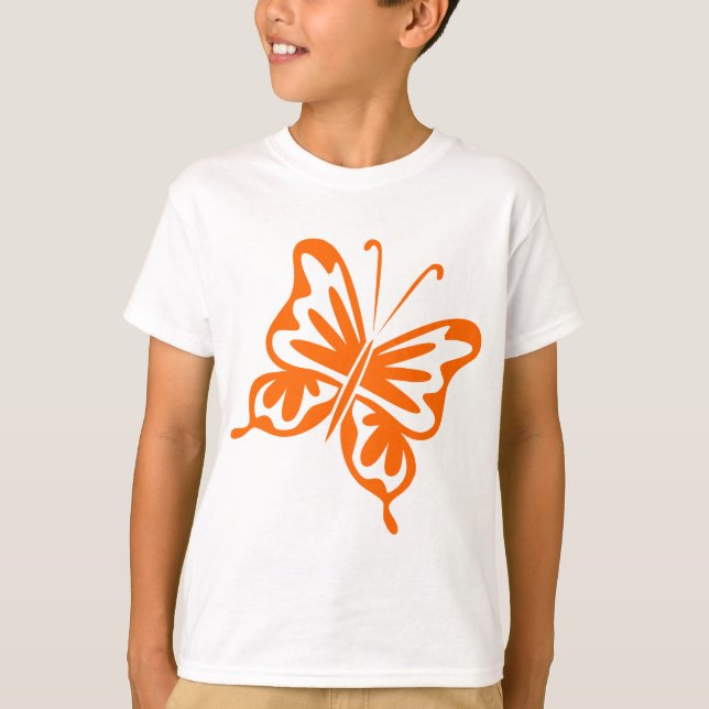 T-shirts Borboleta Retroativa - Laranja (Frente)