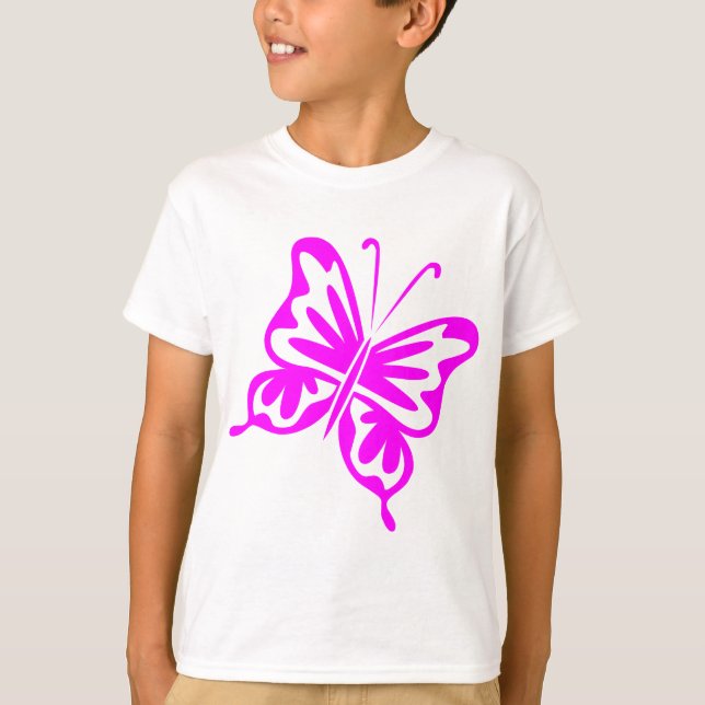 T-shirts Borboleta Retroativa - Magenta (Frente)