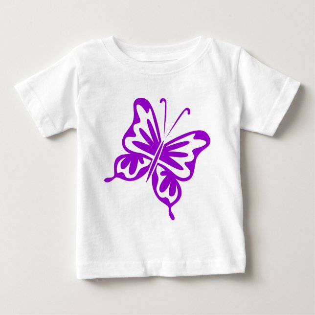T-shirts Borboleta retrorreflectora - Roxo (Frente)