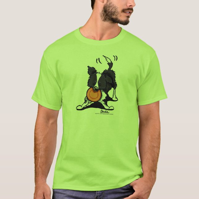 T-shirts Borda Collie no Play (Frente)