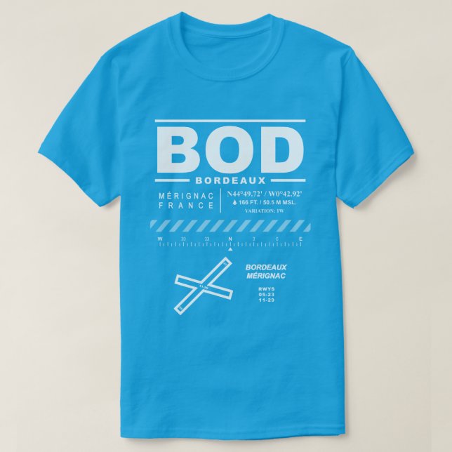 T-shirts Bordeaux Merignac - BOD T-Shrit (Frente do Design)