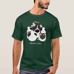 T-shirts Border collie - rebanho de I… conseqüentemente eu