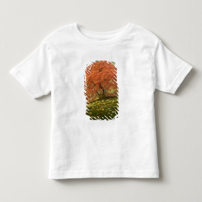 T-shirts Bordo japonês na cor de outono (Frente)