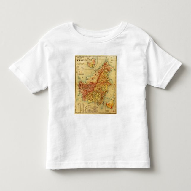 T-shirts BorneoPanoramic MapBorneo (Frente)