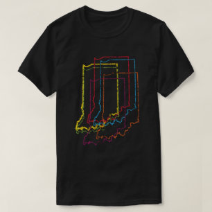 T-shirts borrão do orgulho de indiana