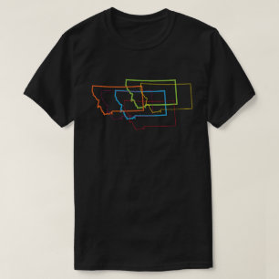 T-shirts borrão do orgulho de montana
