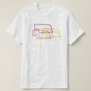 T-shirts borrão do orgulho de nebraska