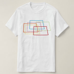 T-shirts borrão do orgulho do dakota do norte
